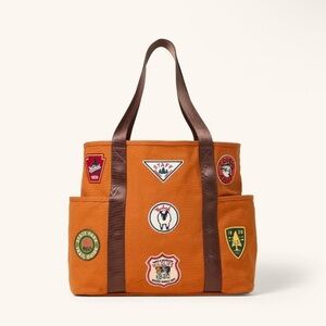 Woolrich Orange Custom Patchwork Tote✨
